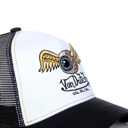 Von Dutch Trucker Cap Blanc & Noir — Broderie Flying Eye