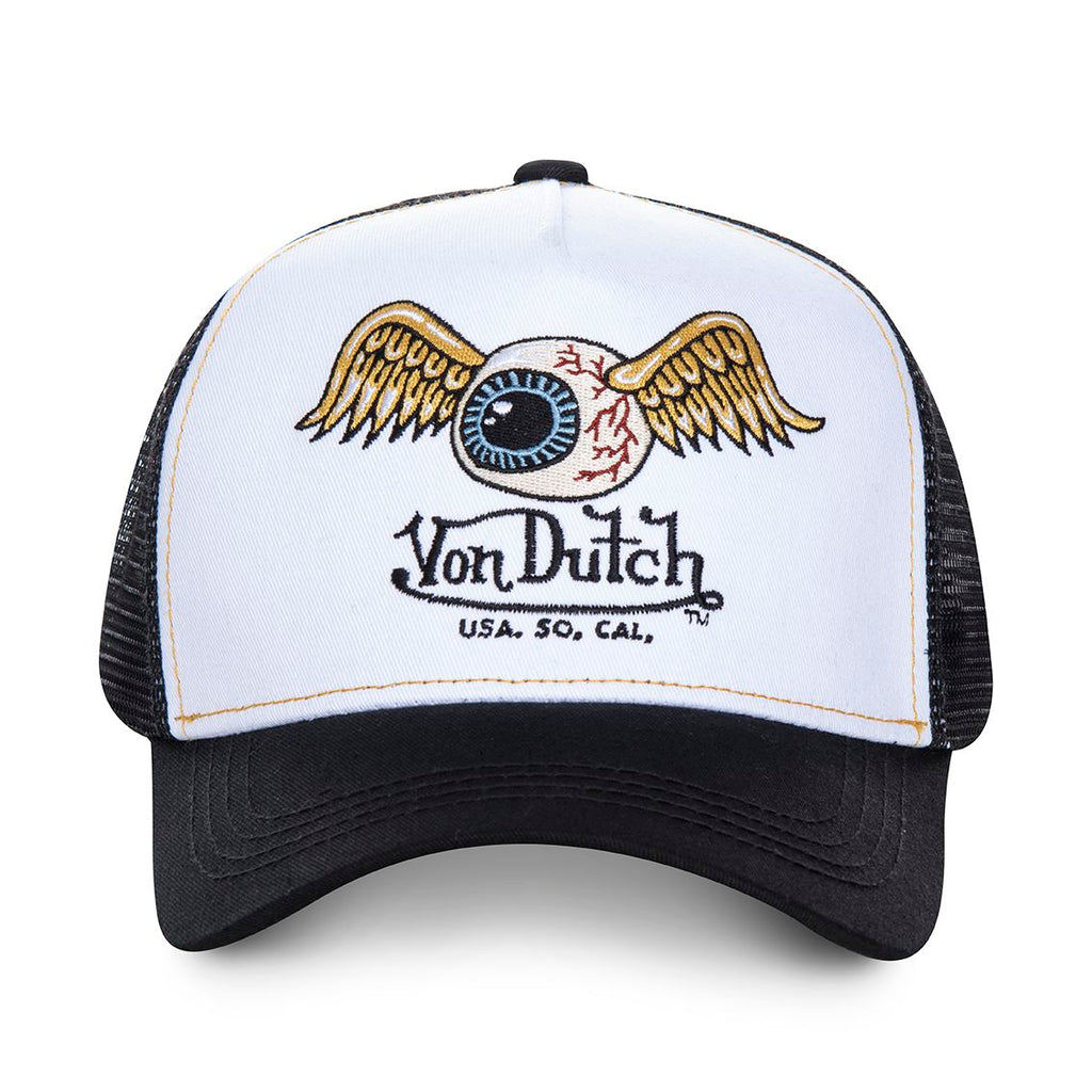 Von Dutch Trucker Cap Blanc & Noir — Broderie Flying Eye