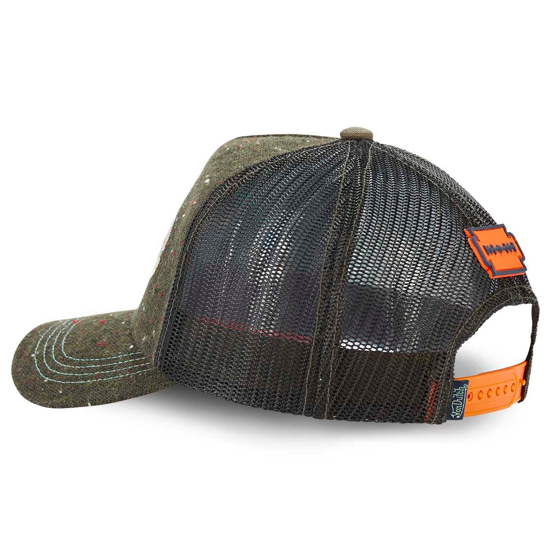 Von Dutch Trucker Cap Kaki Chiné — Patch Oval Bicolore
