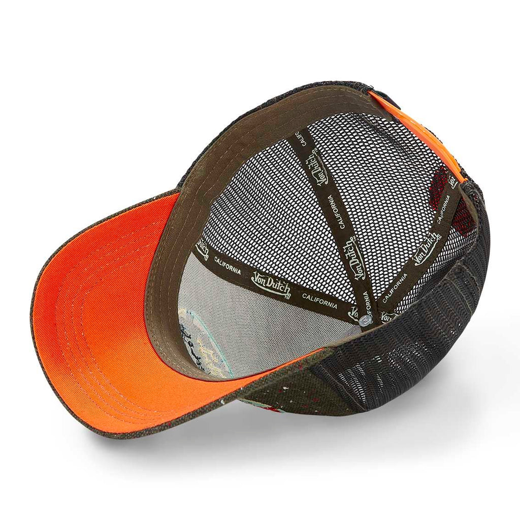 Von Dutch Trucker Cap Kaki Chiné — Patch Oval Bicolore