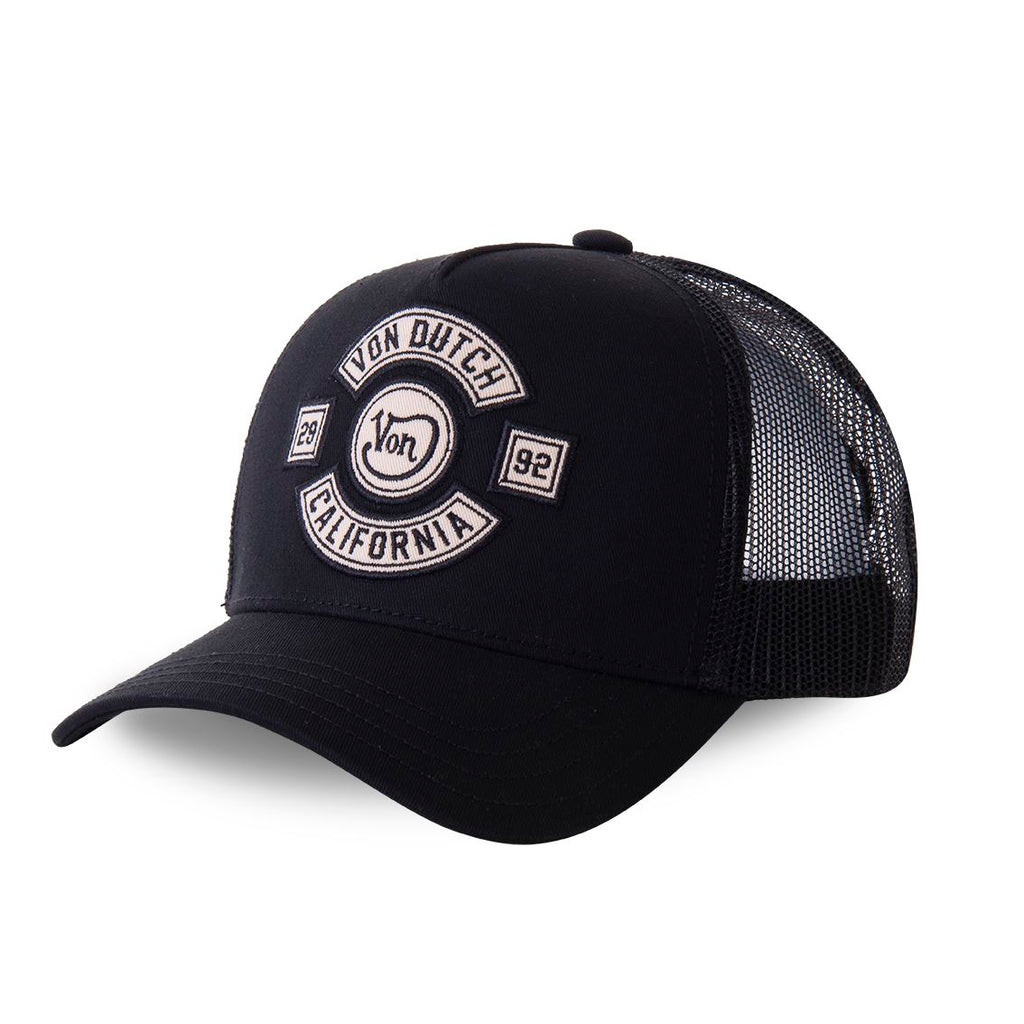 Von Dutch Trucker Cap Noir — Patch Von Dutch California 29/92