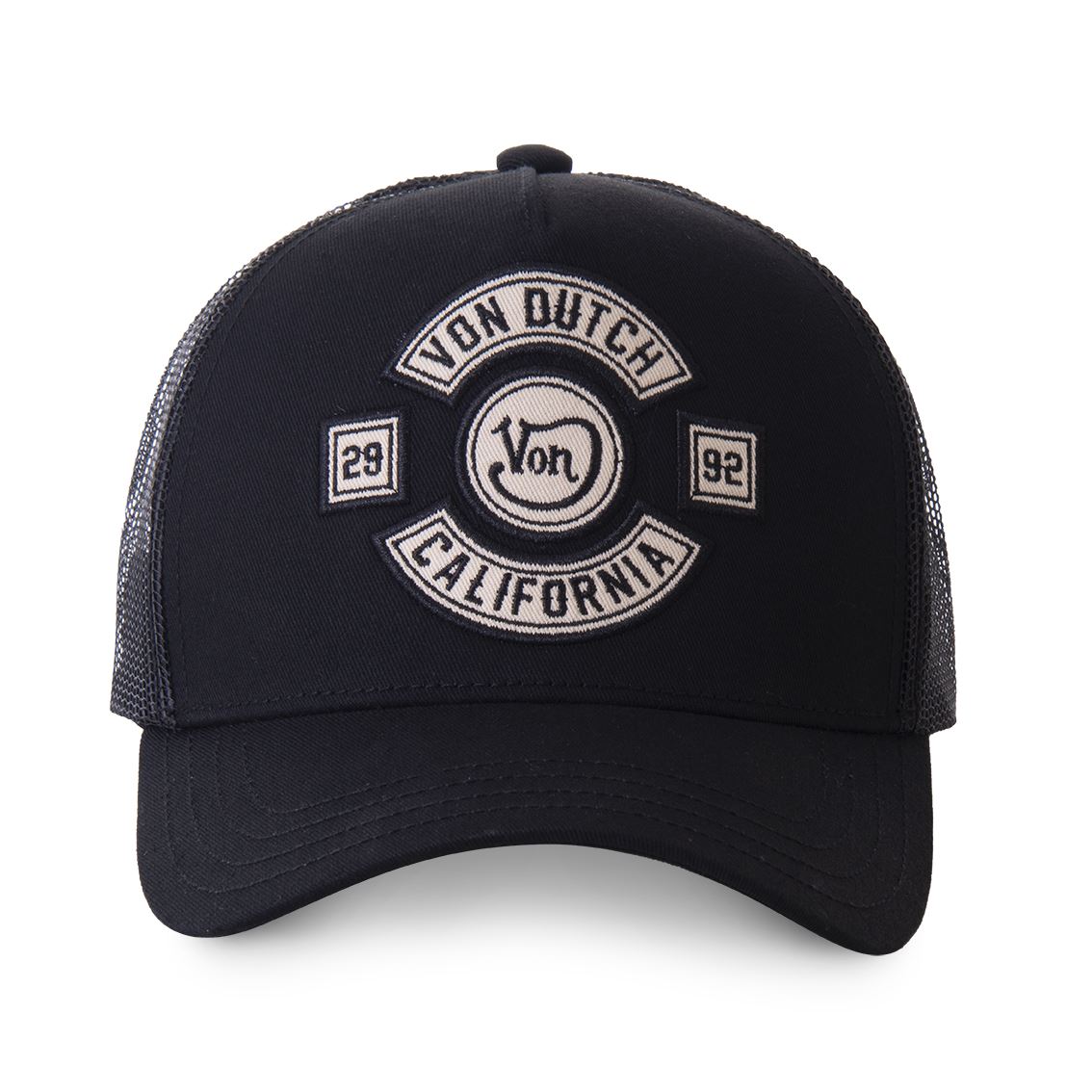 Von Dutch Trucker Cap Noir — Patch Von Dutch California 29/92