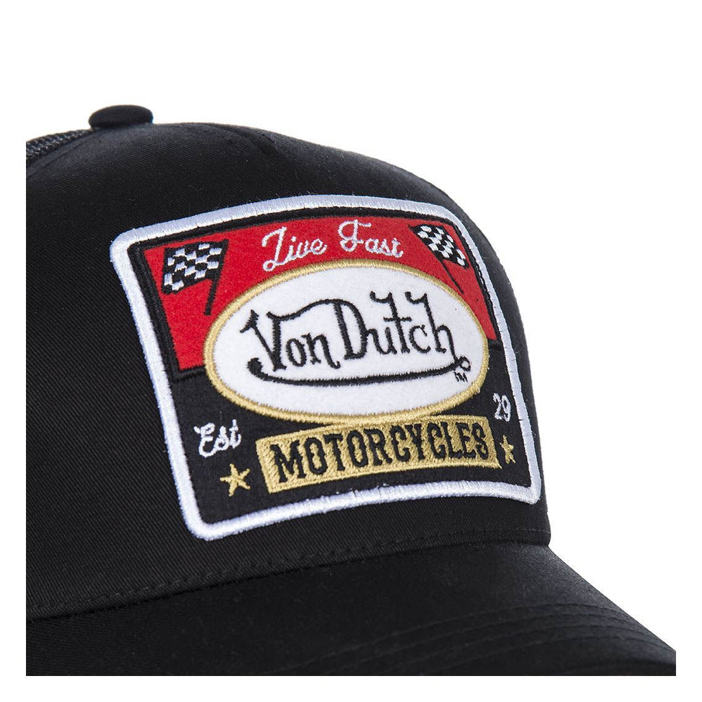 Von Dutch Trucker Cap Noir — Patch Live Fast Motorcycles