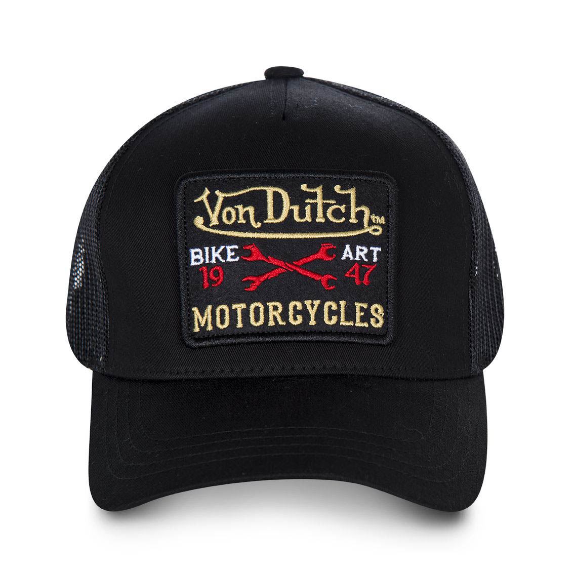 Von Dutch Trucker Cap Noir — Patch Bike Art Motorcycles 1947