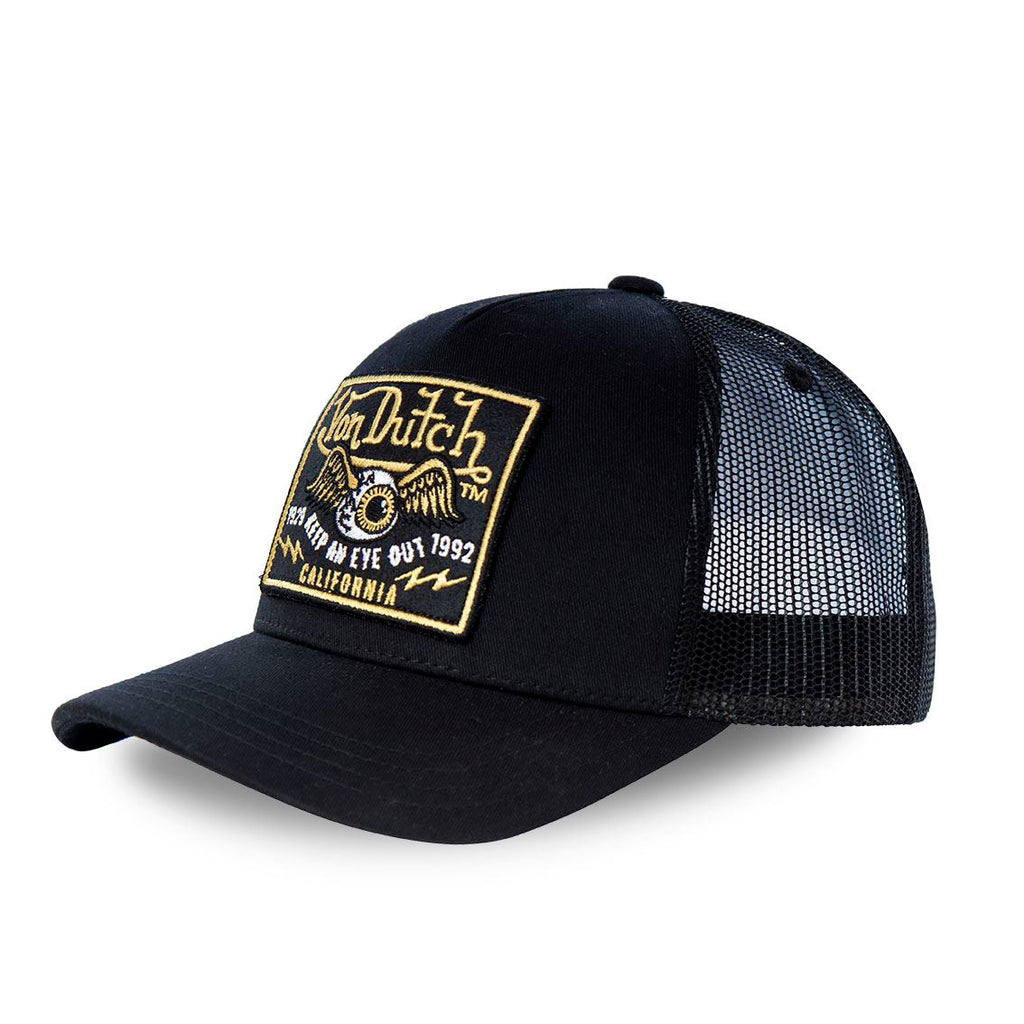 Von Dutch Trucker Cap Noir — Patch Keep An Eye Out California 1929