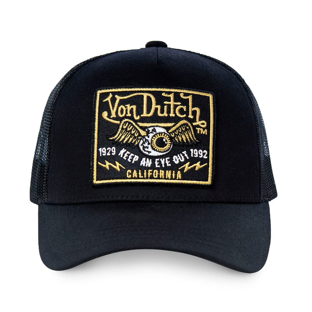 Von Dutch Trucker Cap Noir — Patch Keep An Eye Out California 1929