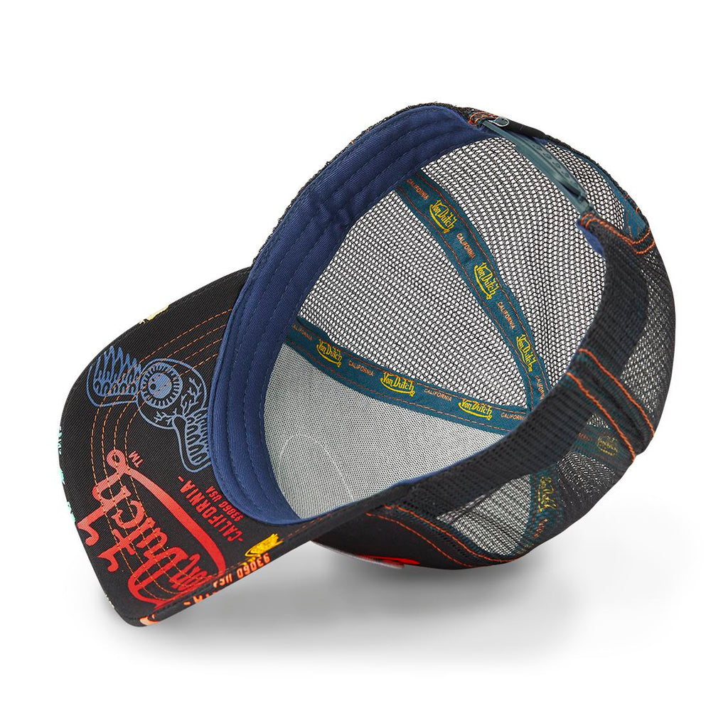 Von Dutch Trucker Cap Noir — All Over Print California 93060 USA