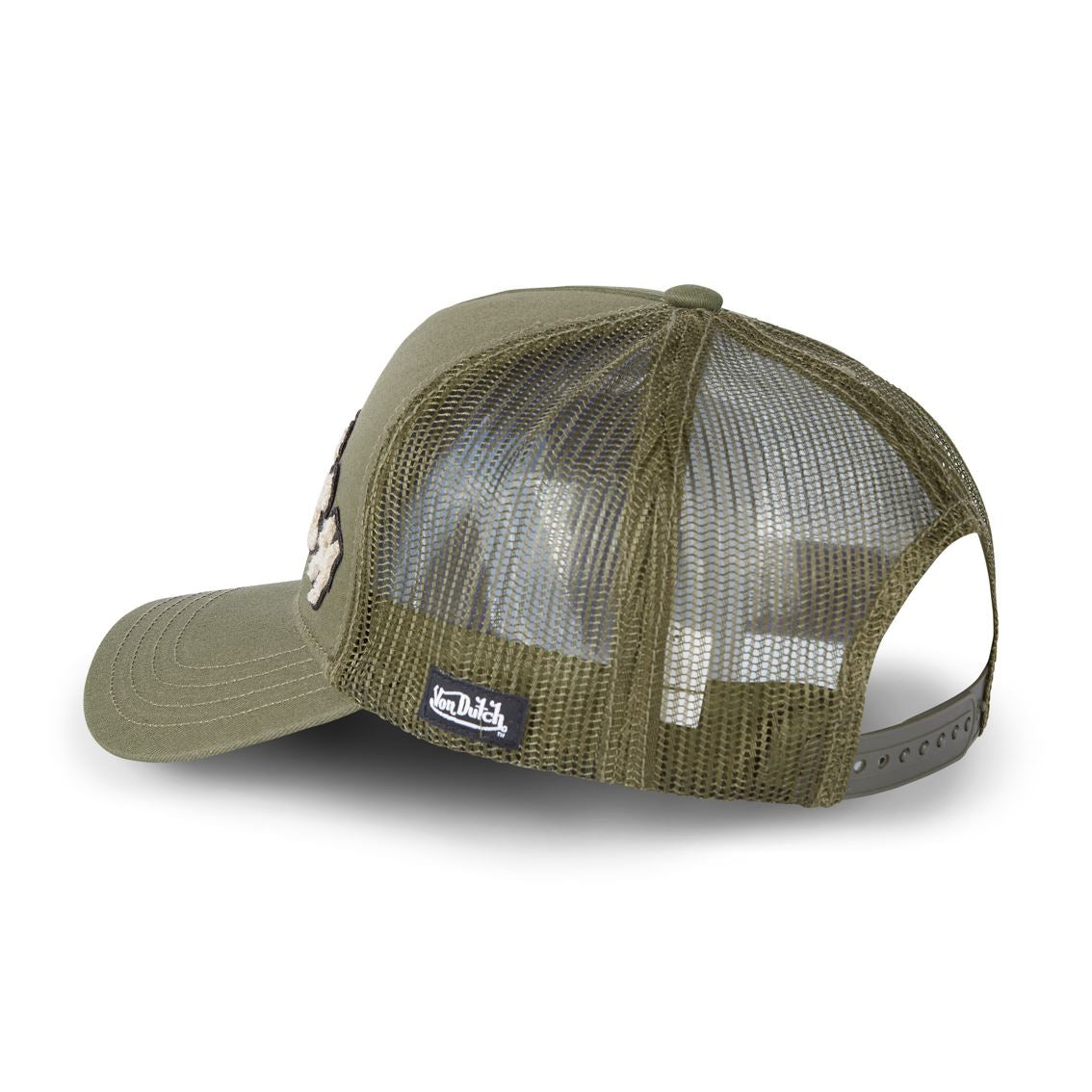 Von Dutch Trucker Cap Kaki — Broderie Terry