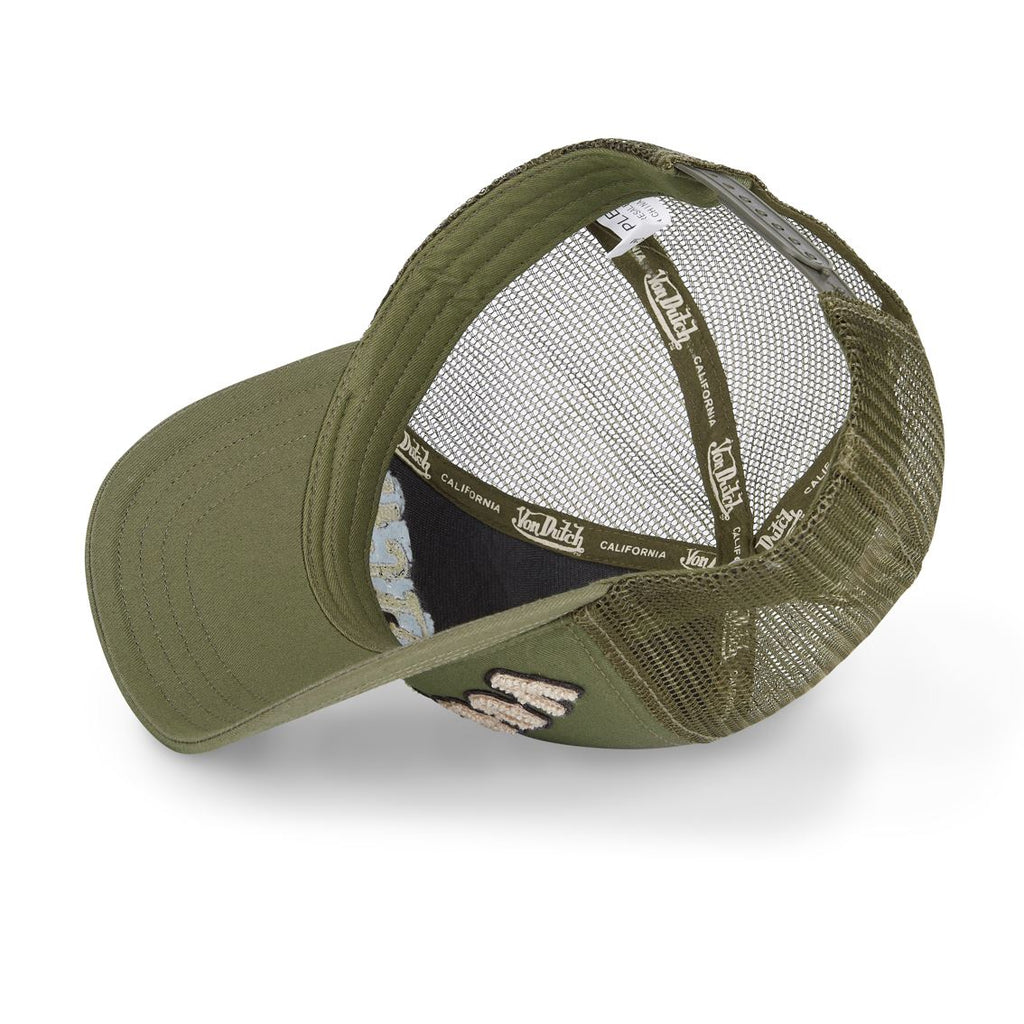 Von Dutch Trucker Cap Kaki — Broderie Terry