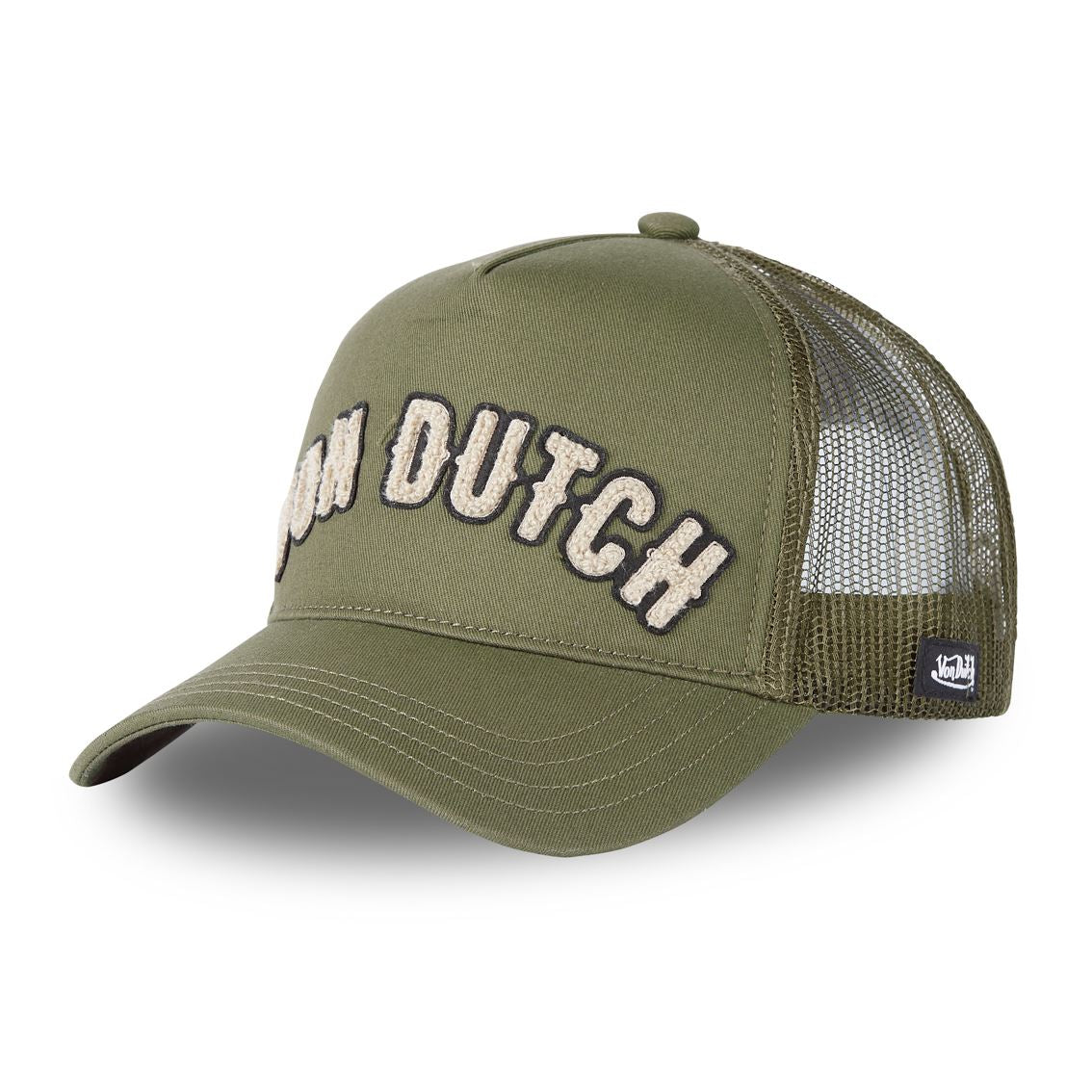 Von Dutch Trucker Cap Kaki — Broderie Terry