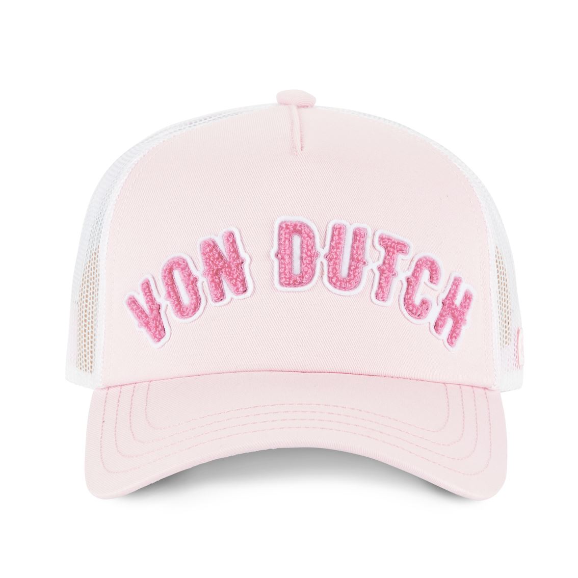 Von Dutch Trucker Cap Rose — Broderie Terry Fuchsia