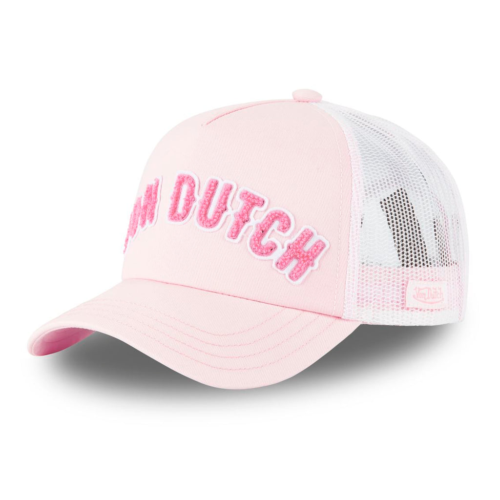 Von Dutch Trucker Cap Rose — Broderie Terry Fuchsia