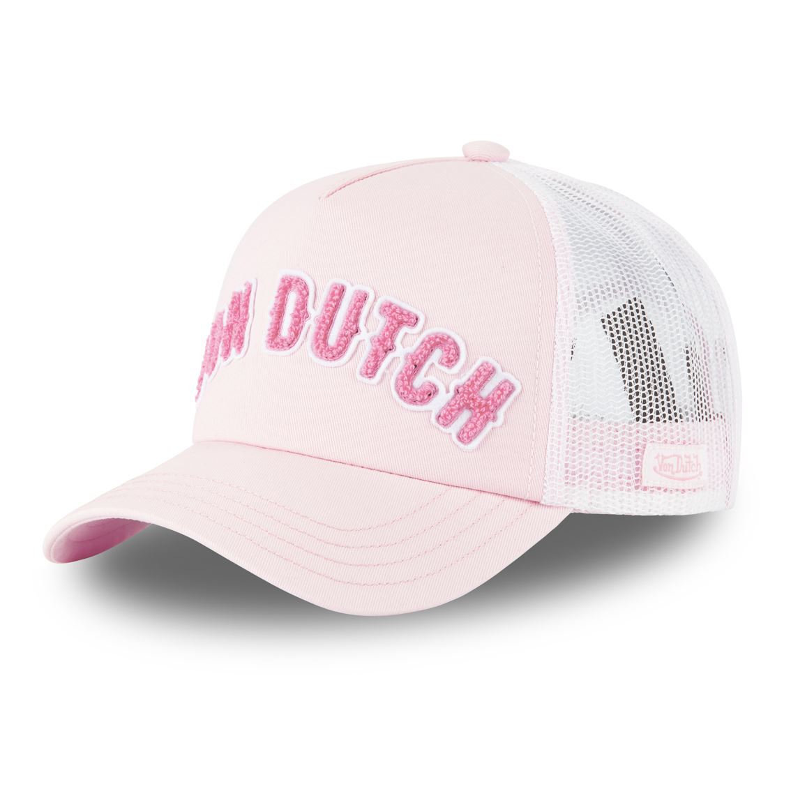 Von Dutch Trucker Cap Rose — Broderie Terry Fuchsia