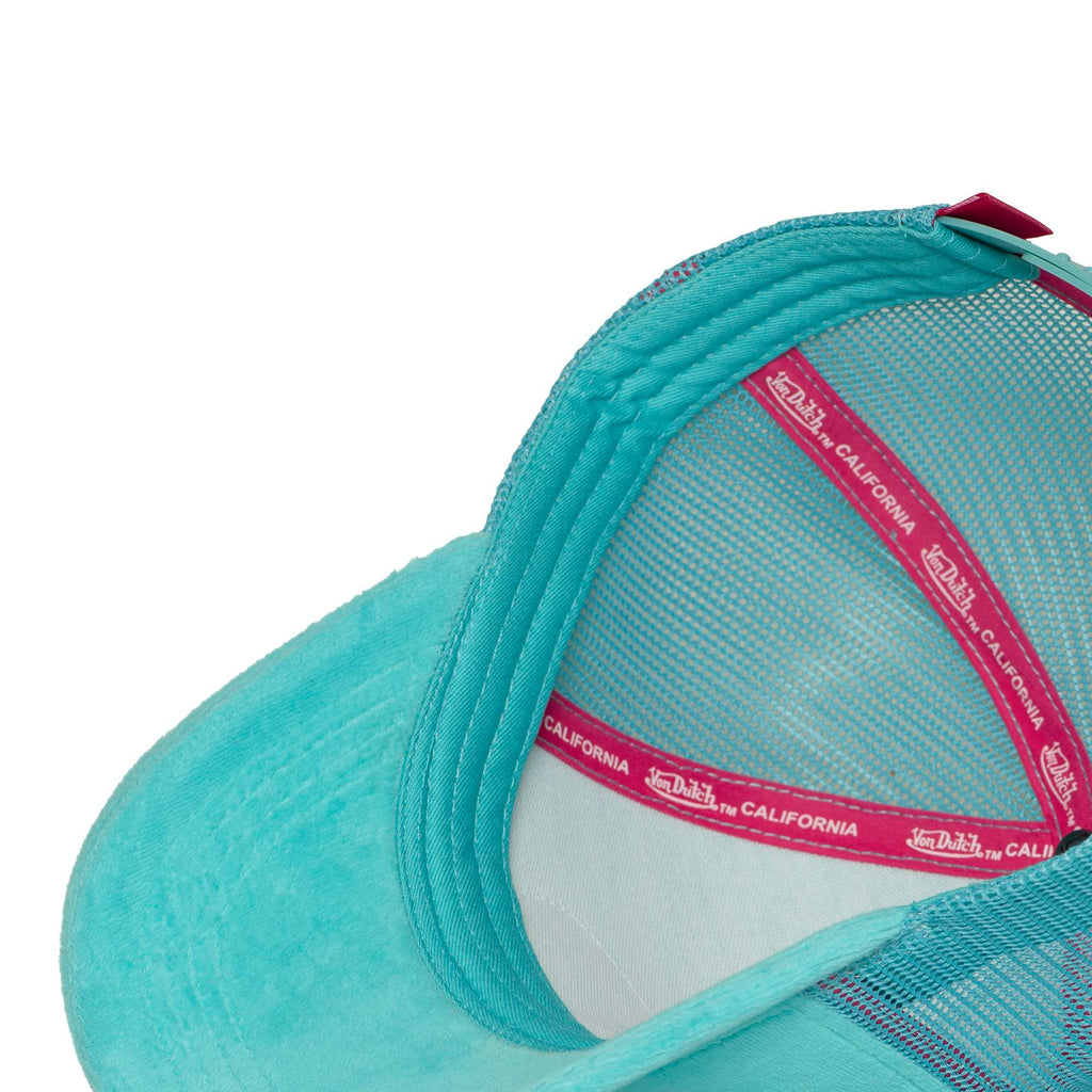 Von Dutch Trucker Cap Turquoise — Patch Oval Fuchsia