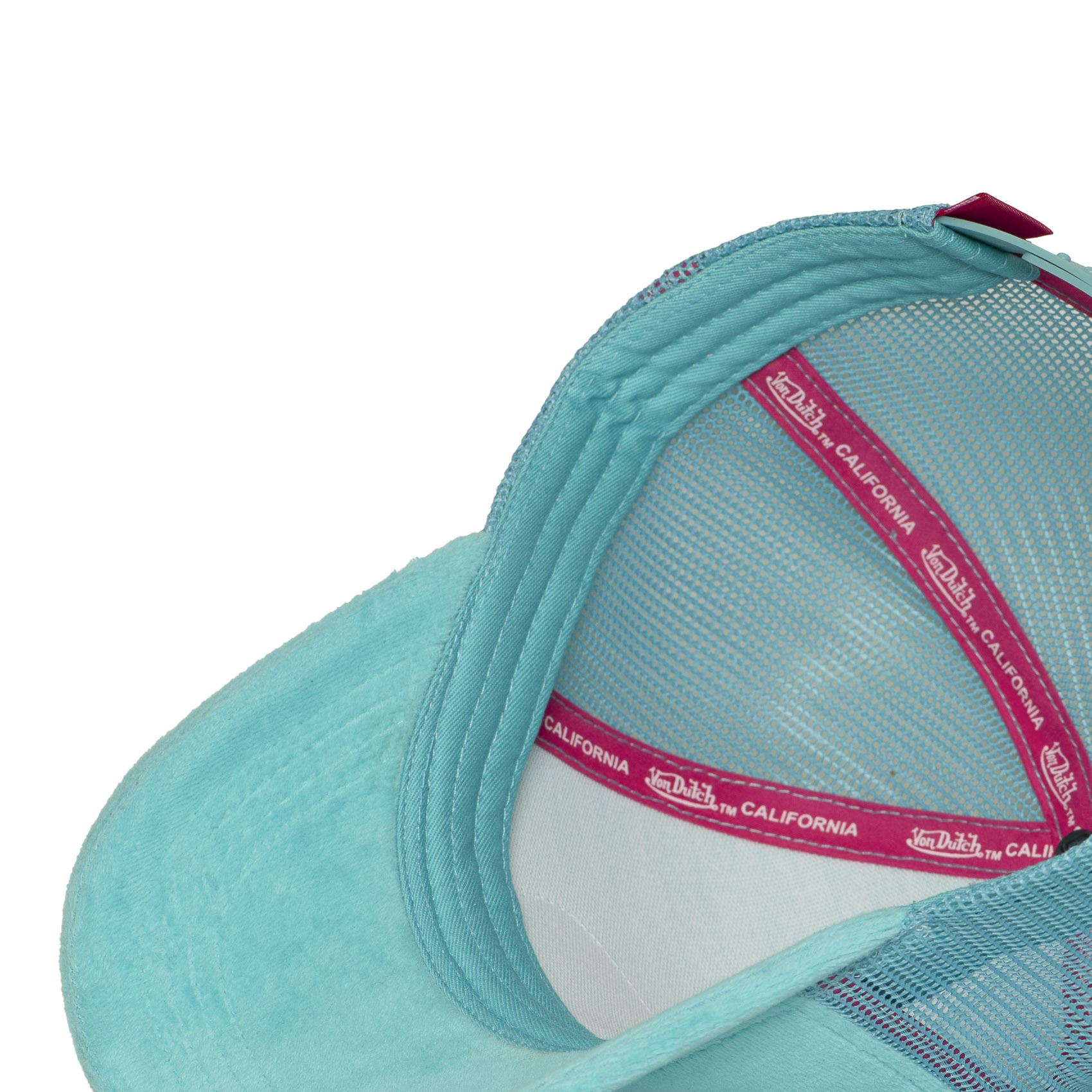 Von Dutch Trucker Cap Turquoise — Patch Oval Fuchsia